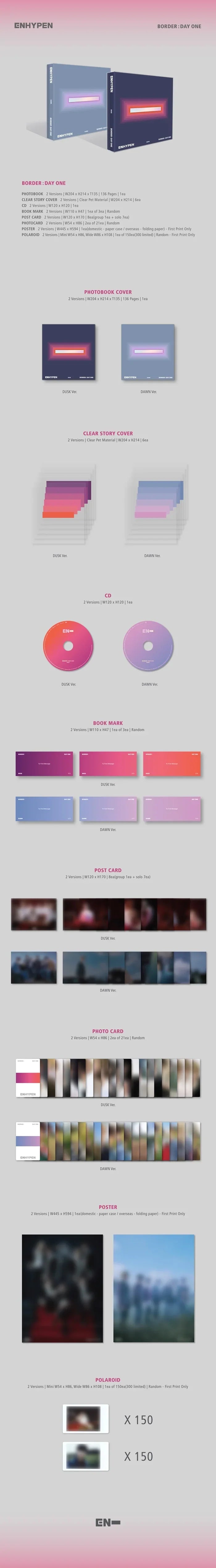 Enhypen Border : Day One Debut Mini Album