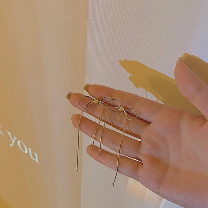 Bow Trendy High-grade Tassel Female Korean Rings - Daebak