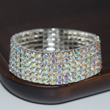 Bridal Ornament Rhinestone Exaggerated Korean Simple Bracelets - Daebak