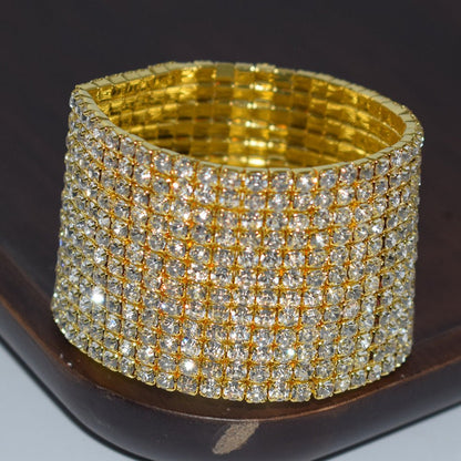 Bridal Ornament Rhinestone Exaggerated Korean Simple Bracelets - Daebak