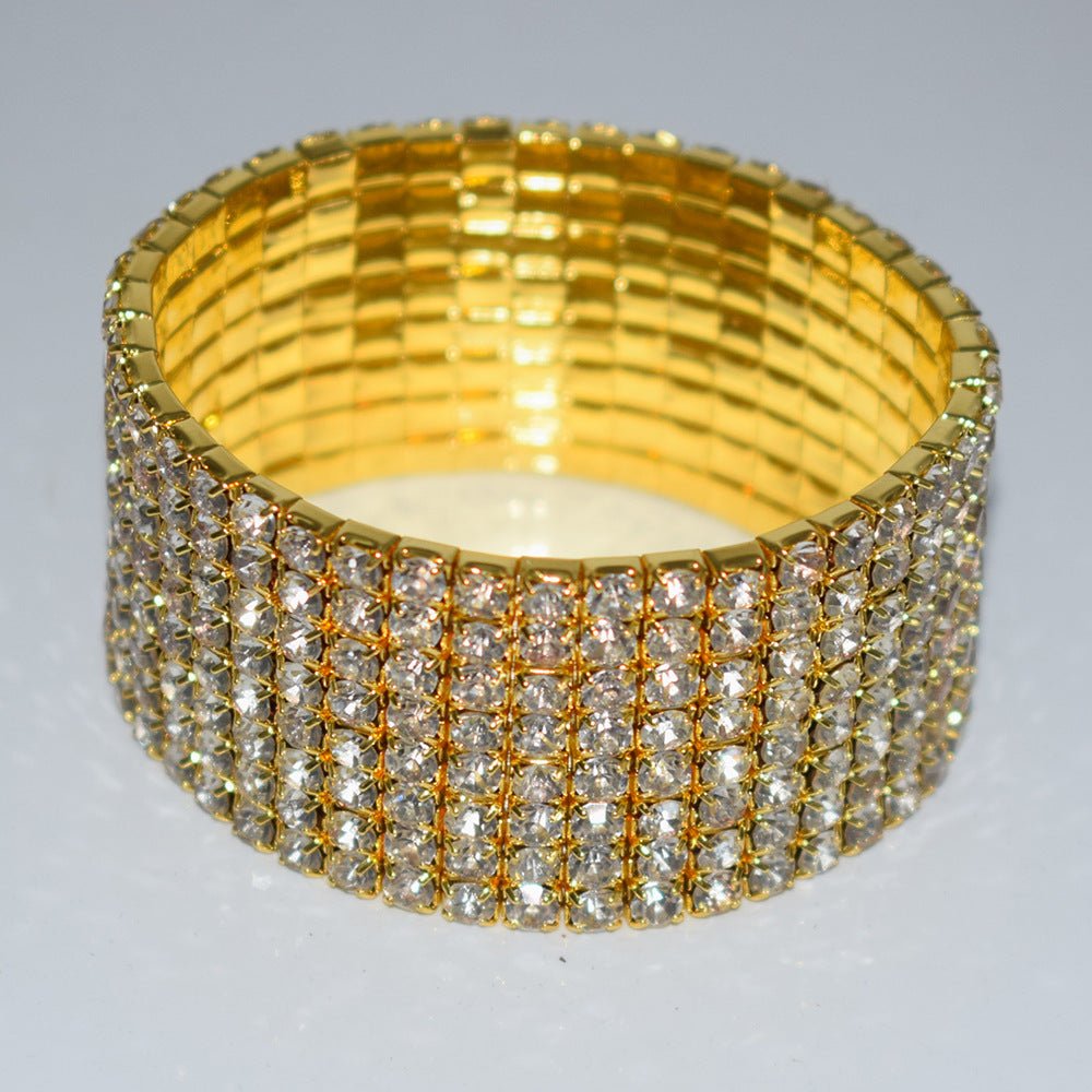 Bridal Ornament Rhinestone Exaggerated Korean Simple Bracelets - Daebak