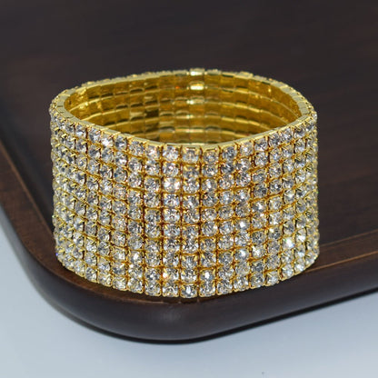 Bridal Ornament Rhinestone Exaggerated Korean Simple Bracelets - Daebak