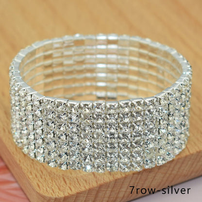 Bridal Ornament Rhinestone Exaggerated Korean Simple Bracelets - Daebak
