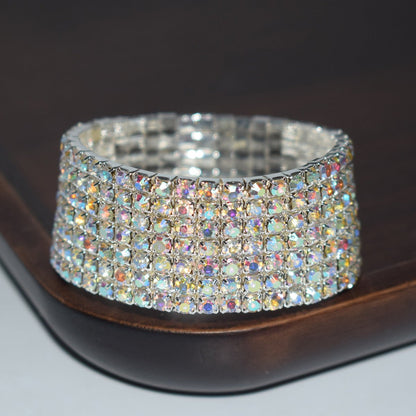 Bridal Ornament Rhinestone Exaggerated Korean Simple Bracelets - Daebak