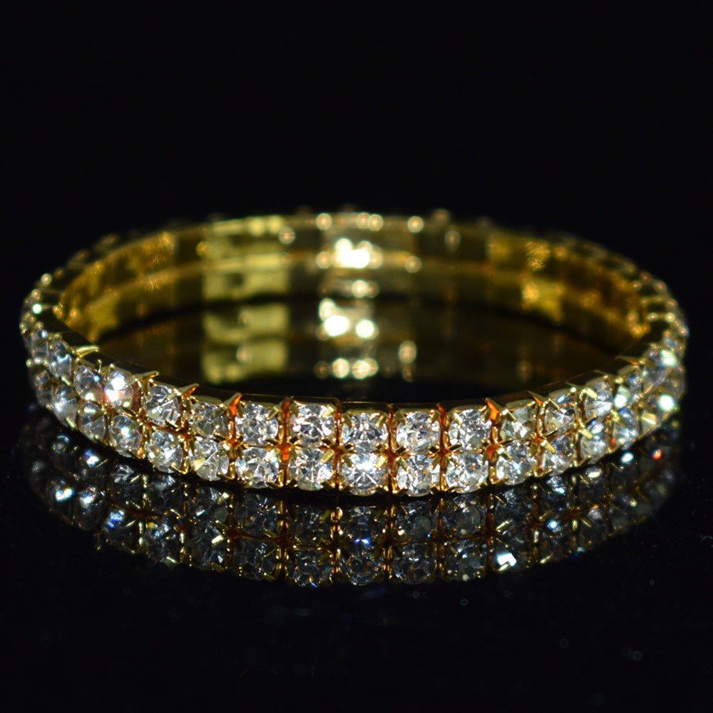 Bridal Ornament Rhinestone Exaggerated Korean Simple Bracelets - Daebak