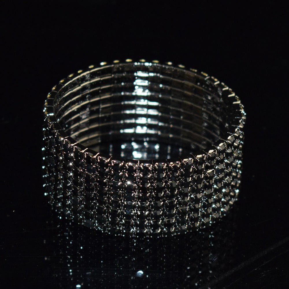 Bridal Ornament Rhinestone Exaggerated Korean Simple Bracelets - Daebak