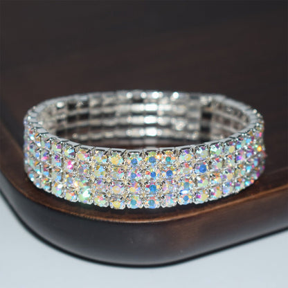 Bridal Ornament Rhinestone Exaggerated Korean Simple Bracelets - Daebak