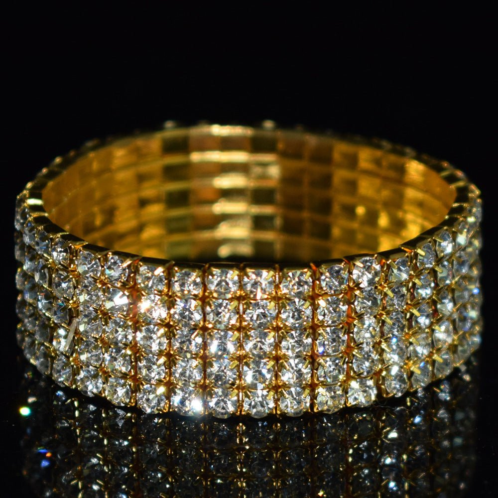 Bridal Ornament Rhinestone Exaggerated Korean Simple Bracelets - Daebak