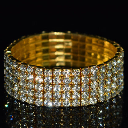 Bridal Ornament Rhinestone Exaggerated Korean Simple Bracelets - Daebak