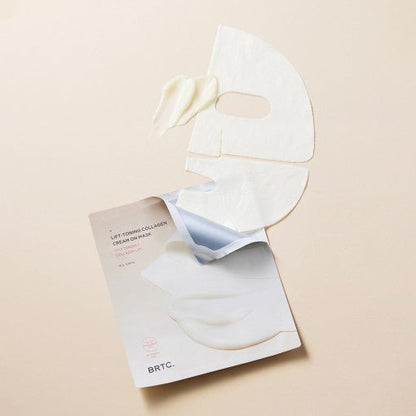 BRTC Lift-Toning Collagen Cream on Mask 5P - Daebak