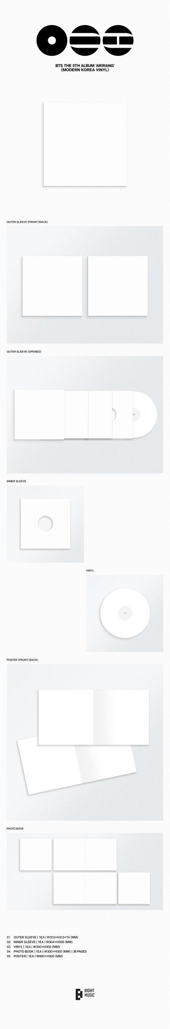 BTS 5th Full Album: Arirang Vinyl Versions - Daebak