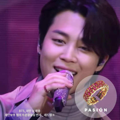 (BTS Wears!) Rainbow Color Twinkle Bling Ring - Daebak