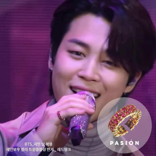(BTS Wears!) Rainbow Color Twinkle Bling Ring - Daebak