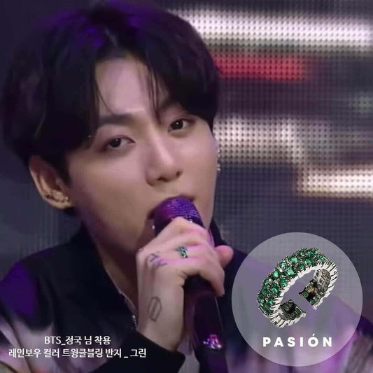 (BTS Wears!) Rainbow Color Twinkle Bling Ring - Daebak