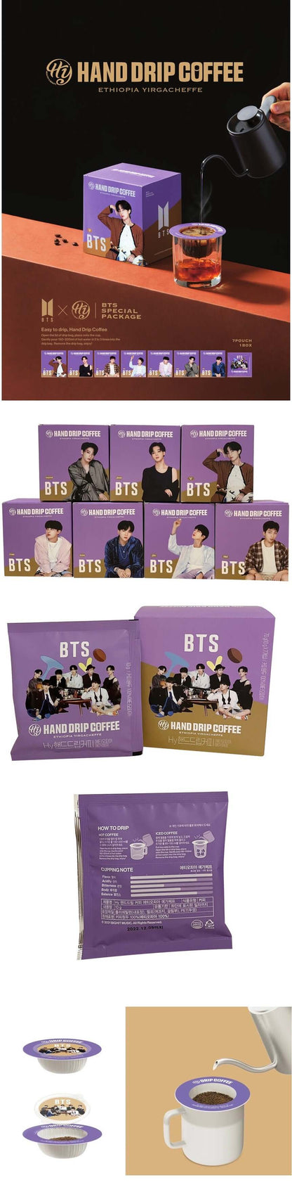BTS Hand Drip Coffee (7pc/box) / ETHIOPIA YIRGACHEFFE
