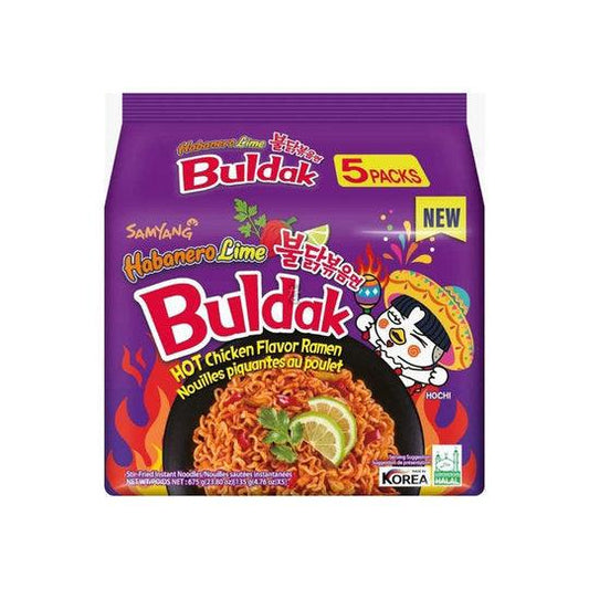 Buldak Ramen Habanero Lime Flavor 5 Pack - Daebak