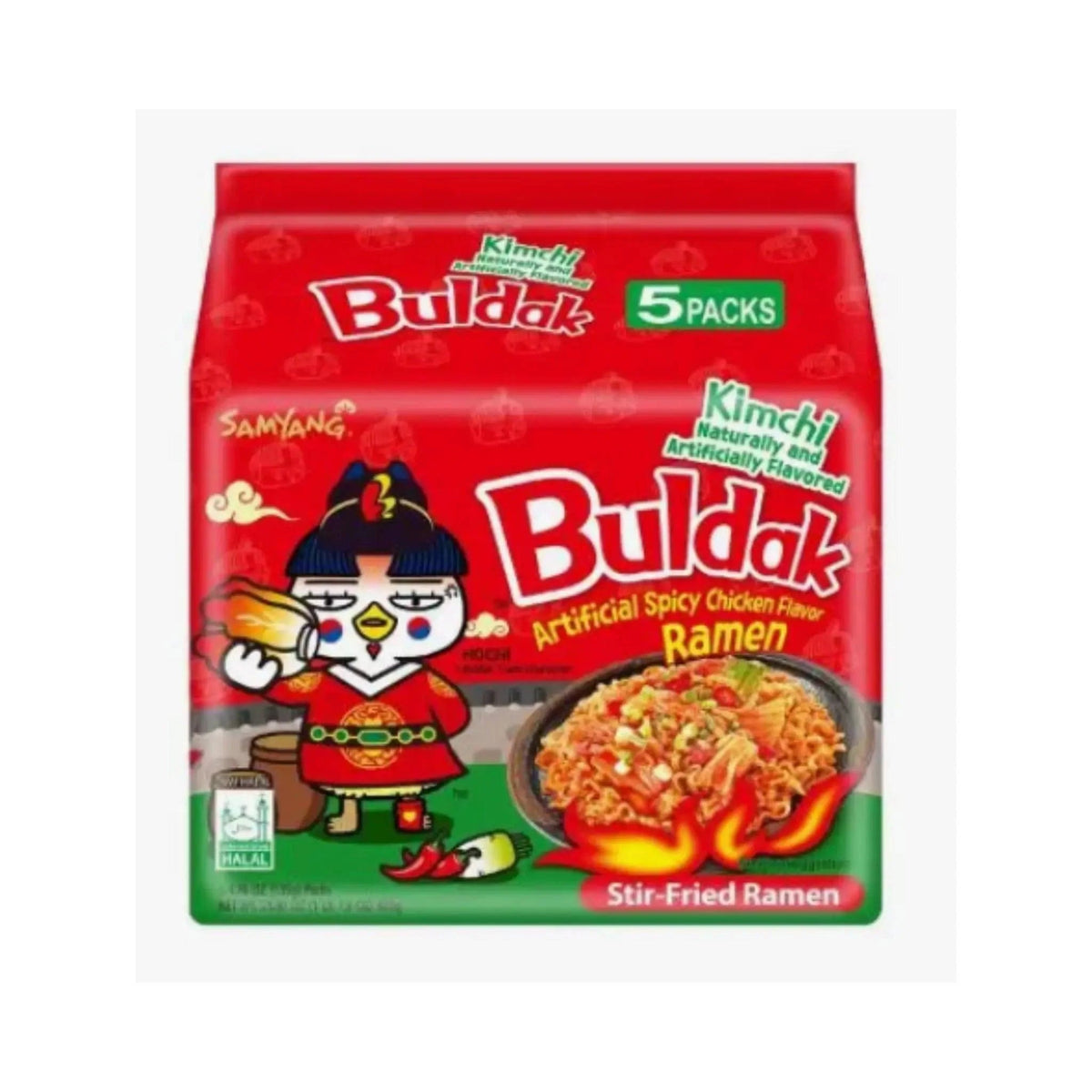 Buldak Ramen Kimchi Flavor 5 Pack - Daebak
