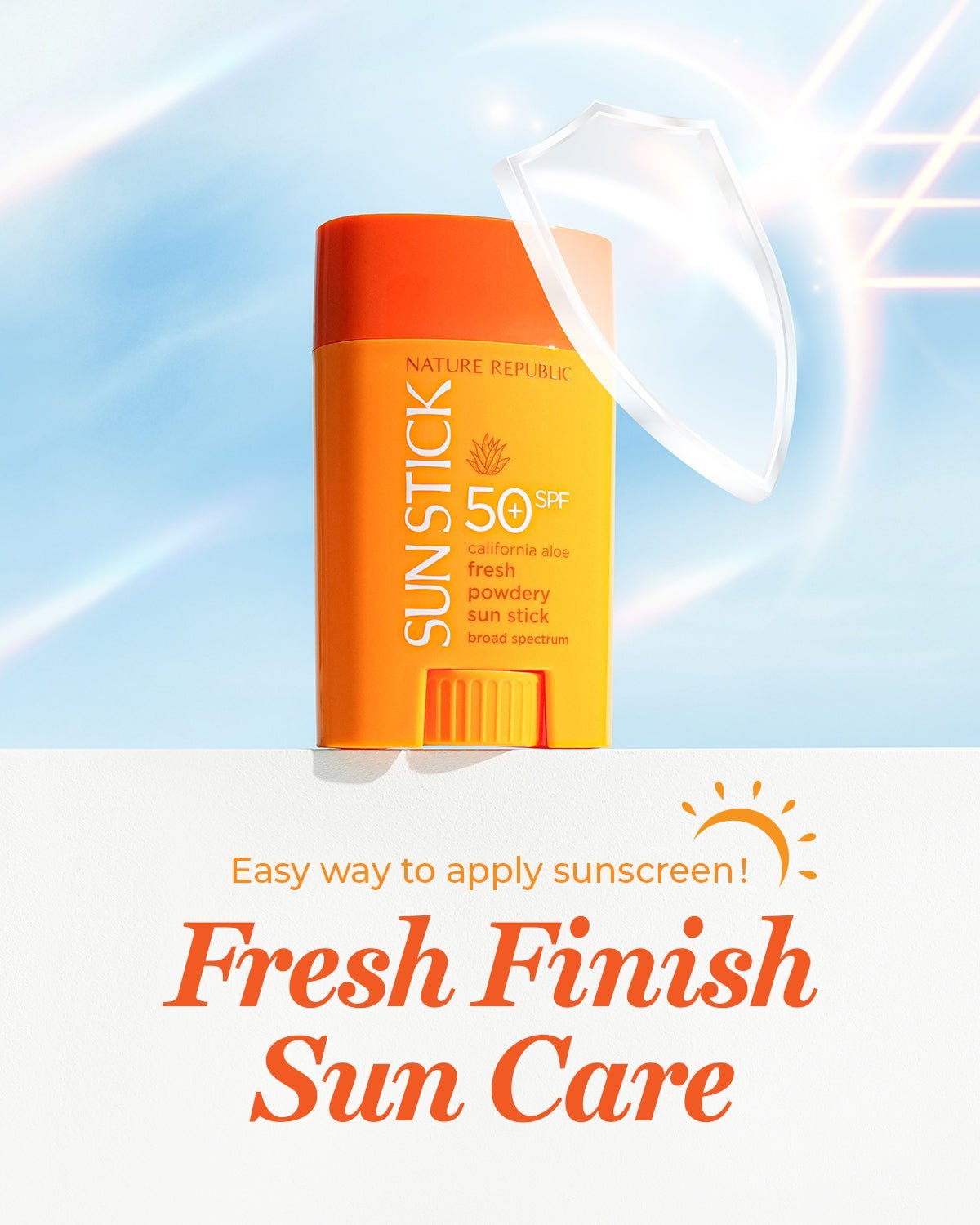 California Aloe Fresh Powdery Sun Stick Broad Spectrum SPF50+ - Daebak