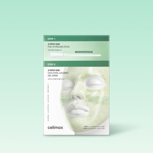 celimax JI WOO GAE Cica 2-Step Gel Mask 4ea - Daebak