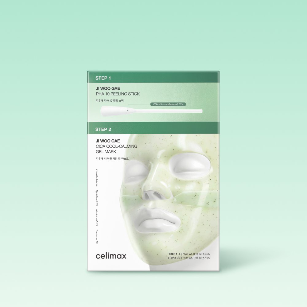 celimax JI WOO GAE Cica 2-Step Gel Mask 4ea - Daebak