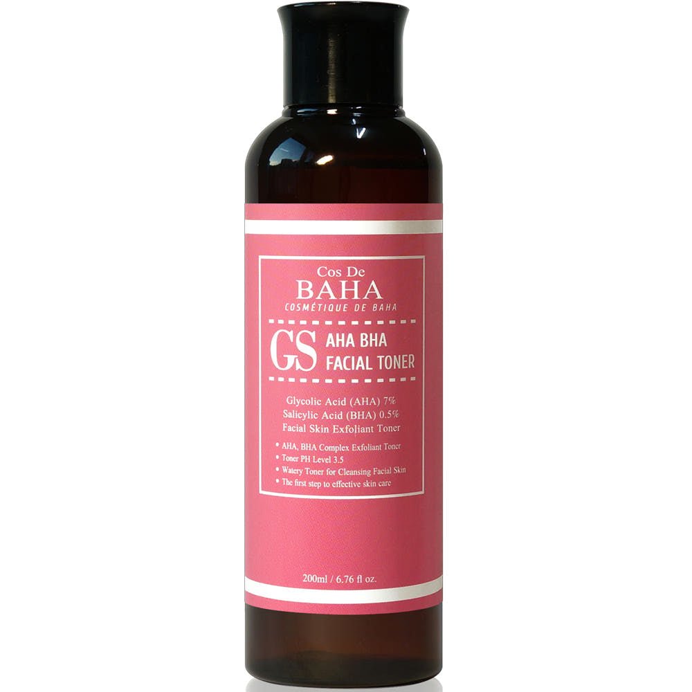 Cos De BAHA GS Clarifying Facial Toner with Glycolic Acid 7% AHA + Salicylic Acid 0.5% BHA 200ml - Daebak