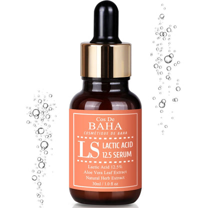 Cos De BAHA LS Lactic Acid 12.5% Face Peel Serum with HA 30ml - Daebak