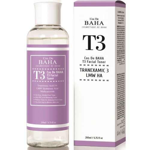 Cos De BAHA T3 Advanced 3% Tranexamic Acid Facial Toner 200ml - Daebak