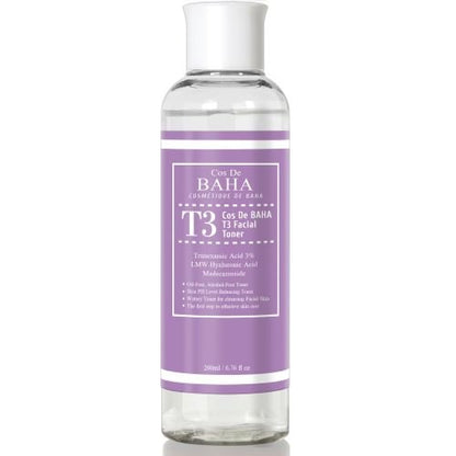 Cos De BAHA T3 Advanced 3% Tranexamic Acid Facial Toner 200ml - Daebak