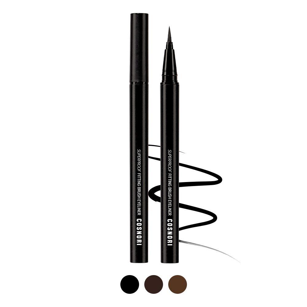 COSNORI Super Proof Fitting Brush Eyeliner 0.6g (3 Colors) - Daebak