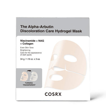 COSRX The Alpha-Arbutin Discoloration Care Hydrogel Mask 34g X 3ea