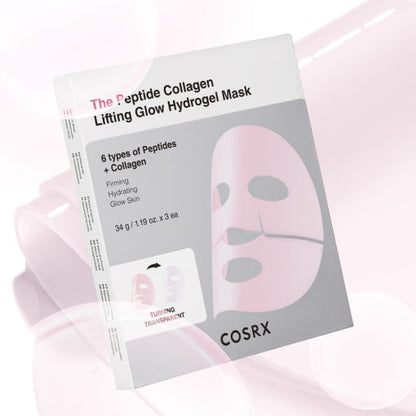 COSRX The Peptide Collagen Lifting-Glow-Hydrogelmaske 34g X 3 Stück