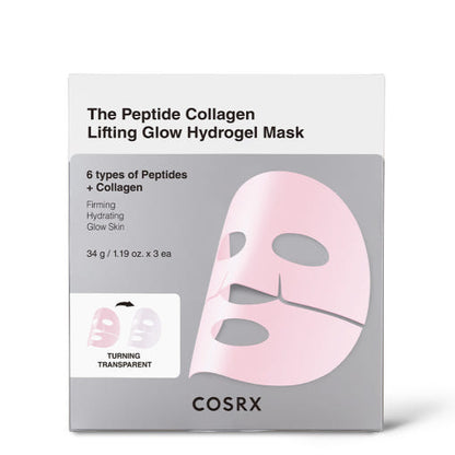 COSRX The Peptide Collagen Lifting-Glow-Hydrogelmaske 34g X 3 Stück