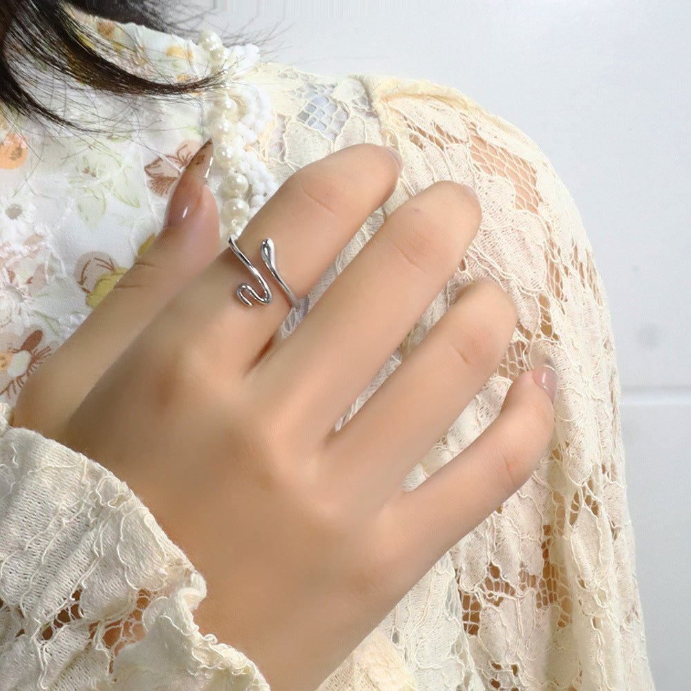 Creative Simulated Snakes Korean Style Graceful Rings - Daebak