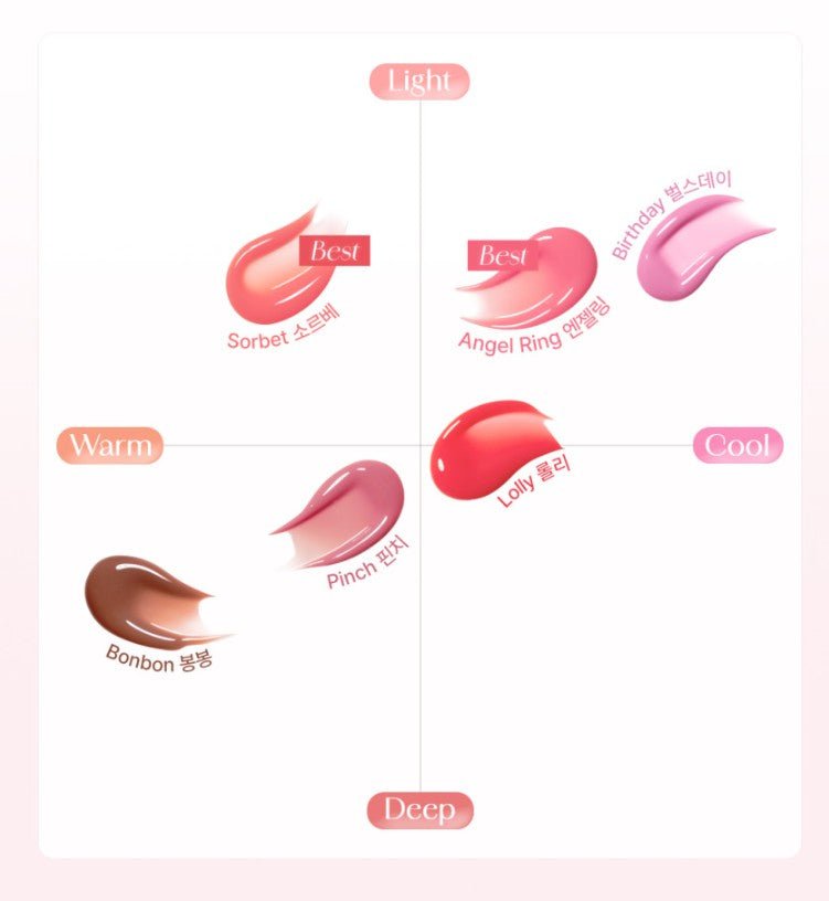 [DEAR DAHLIA] Dressy Dew Lip Gel 10g (5colors) - Daebak