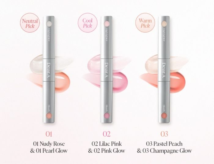 Dear.A Blush & Beam Dual Stick 3g (3colors) - Daebak