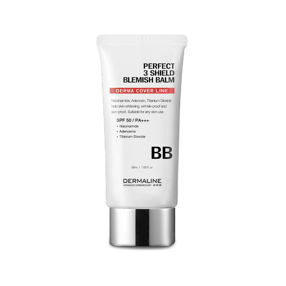 DERMALINE Perfect 3 Shield Blemish Balm SPF50+ PA+++ 50ml - Daebak