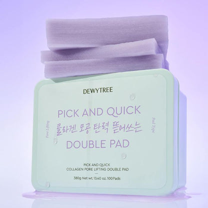 DEWYTREE Pick And Quick Collagen Pore Lifting Double Pad 380g/100ea - Daebak