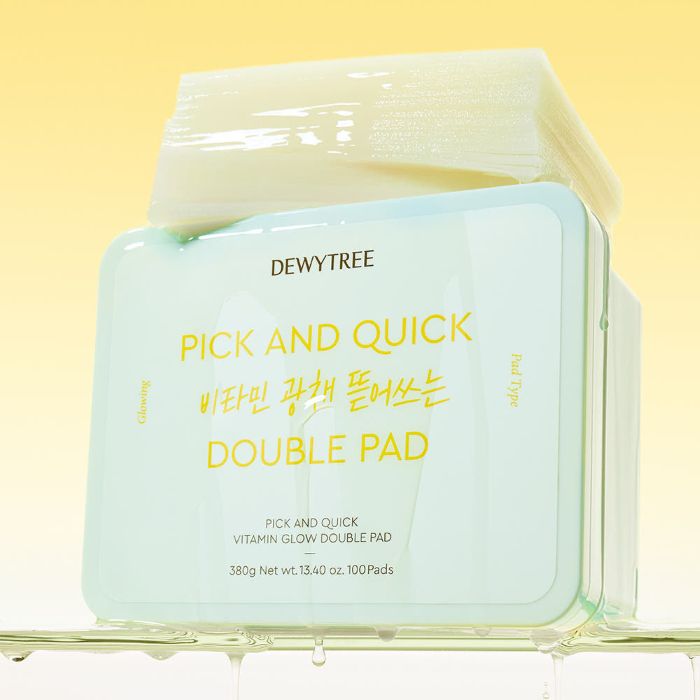 DEWYTREE Pick And Quick Vitamin Glow Double Pad 380g/100ea - Daebak