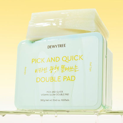 DEWYTREE Pick And Quick Vitamin Glow Double Pad 380g/100ea - Daebak