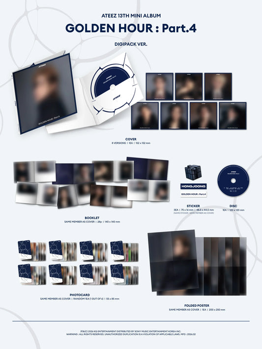 Ateez Golden Hour Part 4 Digipack Version