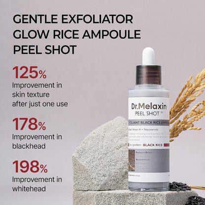 Dr. Melaxin Peel Shot Exfoliant Black Rice Ampoule - Daebak
