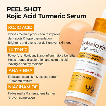 Dr. Melaxin Peel Shot Exfoliating Kojic Acid Turmeric Serum - Daebak