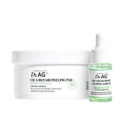Dr.AG+ Cica Repair Peeling Pad 40p + Cica Hyaluronic Calming Ampoule 25ml SET - Daebak
