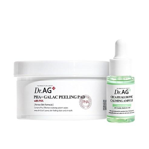 Dr.AG+ PHA+ Galac Peeling Pad 40p + Cica Hyaluronic Calming Ampoule 25ml SET - Daebak