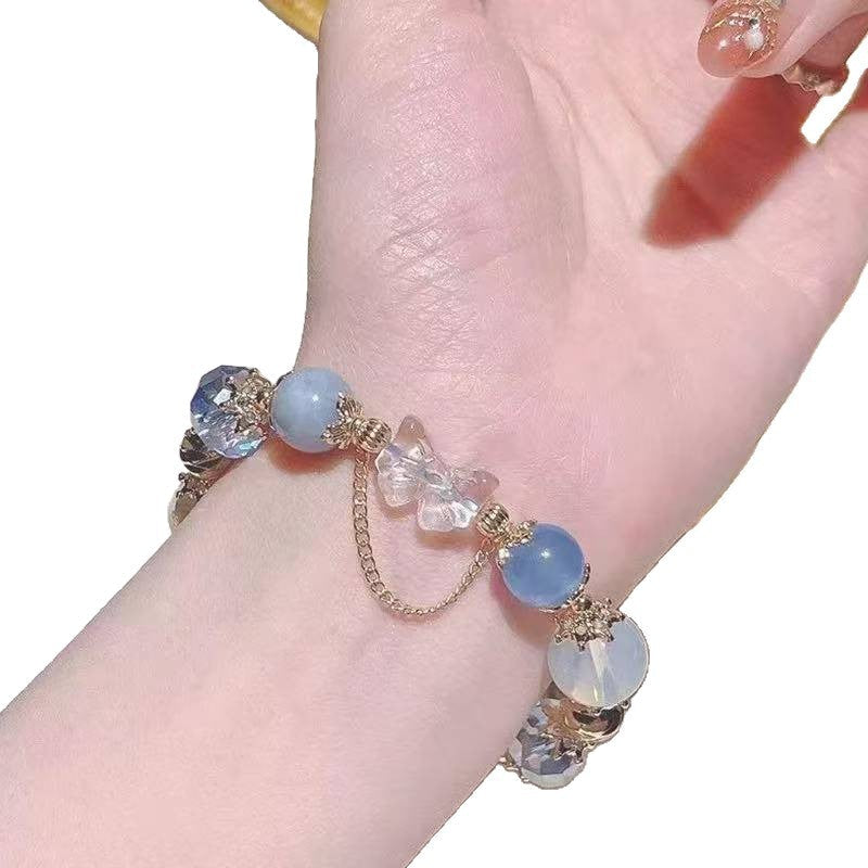 New Snowflake Starry Sky Bracelet For Women, Exquisite New High-End Sweet Simple Christmas Gift Versatile Bracelet Trend