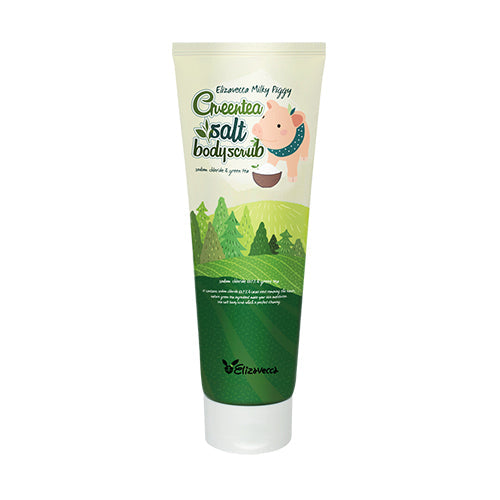 Exfoliante corporal de sal de té verde Elizavecca Milky Piggy 300g
