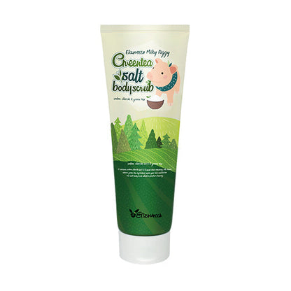 Exfoliante corporal de sal de té verde Elizavecca Milky Piggy 300g