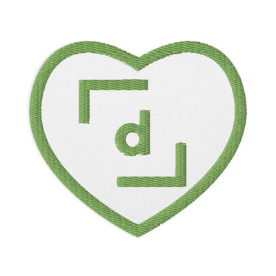 D’ Embroidered Heart Patch - Green Logo