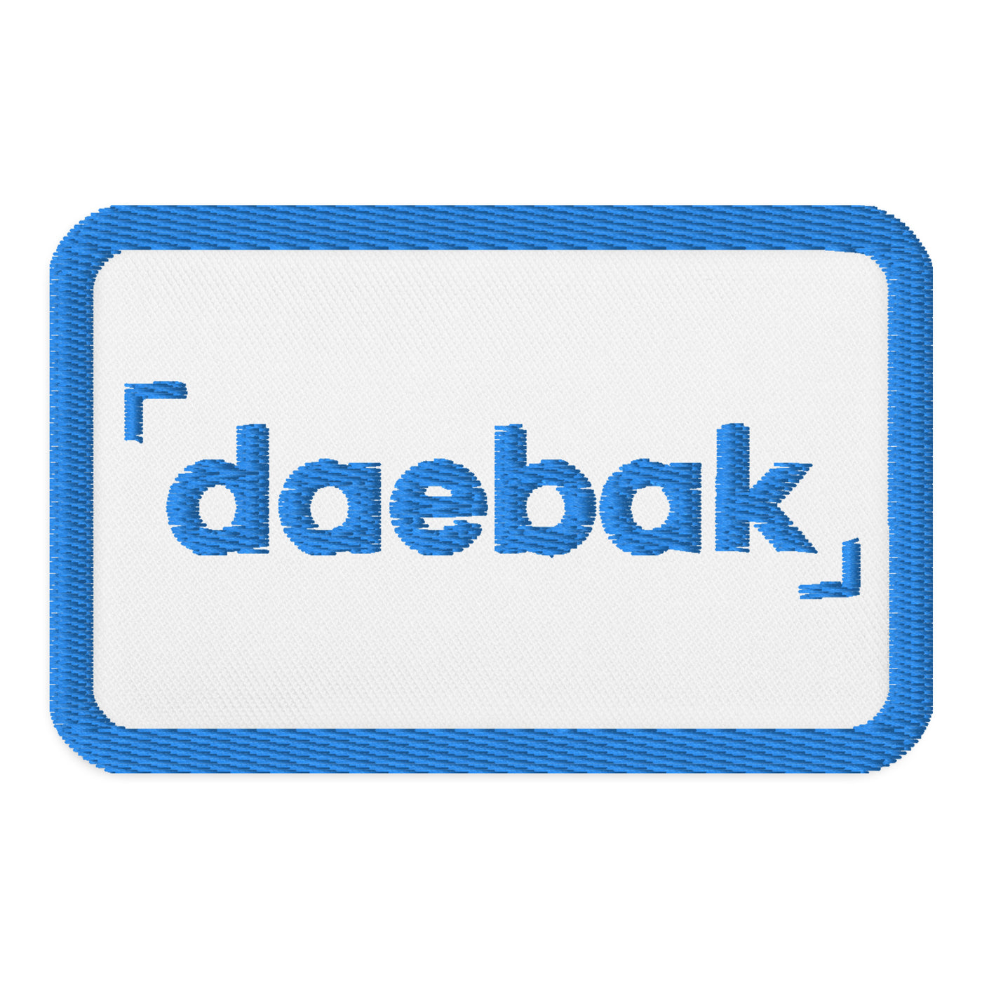 Daebak Embroidered Patch - Blue Logo