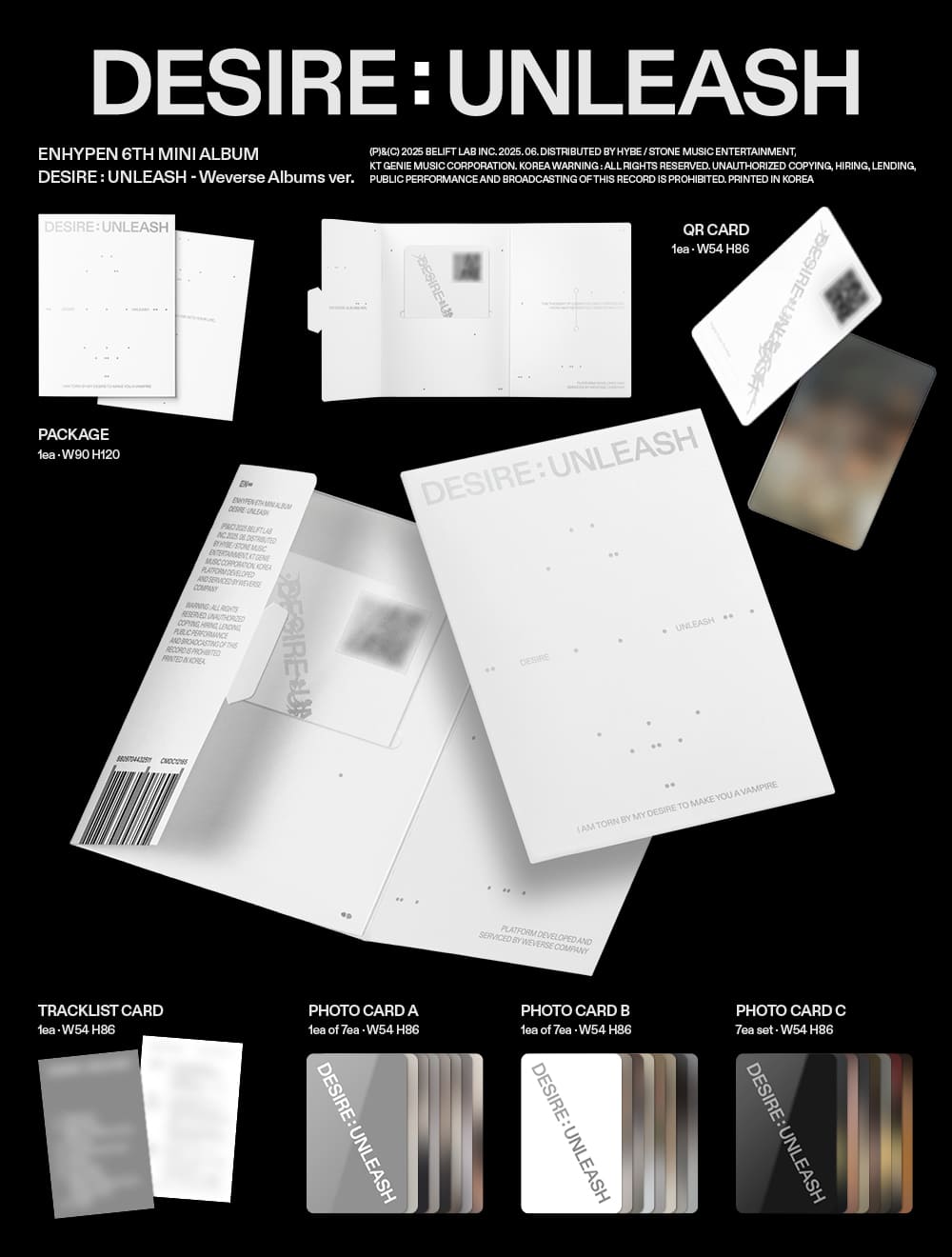 ENHYPEN - 6th Mini Album [DESIRE : UNLEASH] (Weverse Albums Ver.) - Daebak